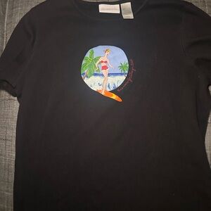 GREAT CONDITION VINTAGE Y2K Liz Claiborne Tee Seasons Greetings 2004